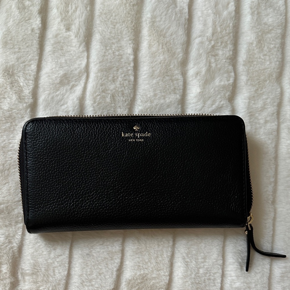 Kate Spade Black Zip-Around Wallet